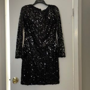 DKNY long sleeve sequin evening dress, size 8